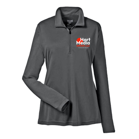dBoldTees & DTF Transfers Hart Media Group Team365 Women's Zone Performance Quarter-Zip Pullover TS121 Adult Small / Gray