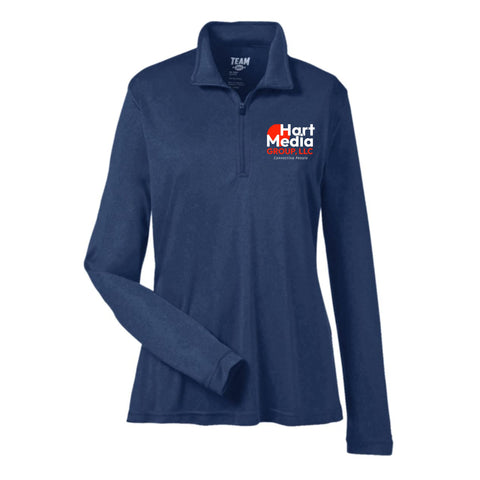 dBoldTees & DTF Transfers Hart Media Group Team365 Women's Zone Performance Quarter-Zip Pullover TS121 Adult Small / Navy