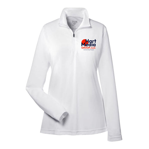 dBoldTees & DTF Transfers Hart Media Group Team365 Women's Zone Performance Quarter-Zip Pullover TS121 Adult Small / White