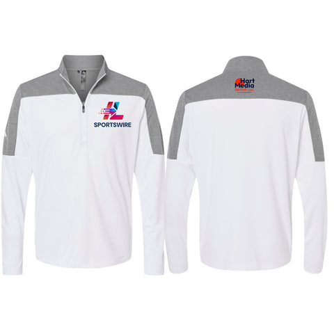 dBoldTees & DTF Transfers ILSportsWire Adidas Men's Ultimate365 Lightweight Colorblocked Quarter-Zip Pullover TS121 White / Adult Small