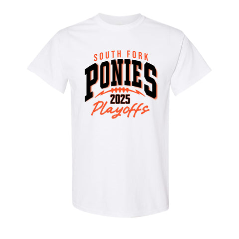 dBoldTees & DTF Transfers ILSportswire South Fork Ponies 2025 Playoff Tee Design 1 TS120 2T