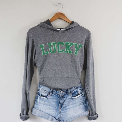 dBoldTees Lucky Pullover Hoodie - Deep Heather