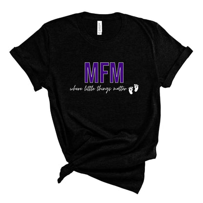 dBoldTees & DTF Transfers MFM where the little things matter Design 6 T-Shirt / XS / Black