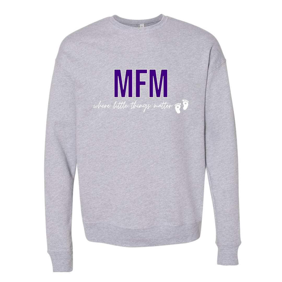 dBoldTees & DTF Transfers MFM where the little things matter Raglan Crewneck Sweatshirt / XS