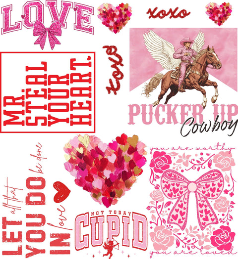 dBoldTees & DTF Transfers Mini Gang Sheet 22" x 24" - Love