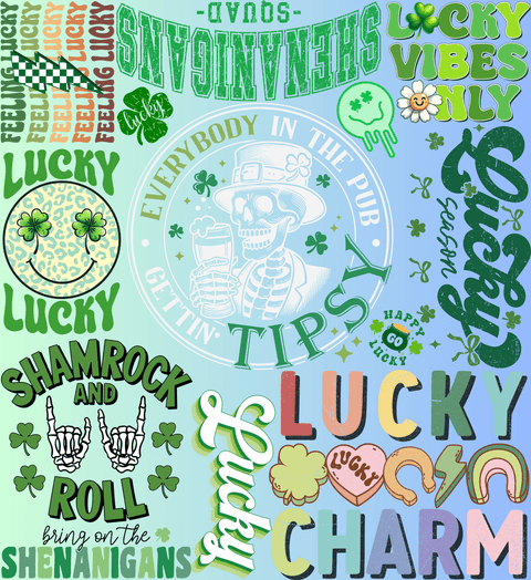 dBoldTees & DTF Transfers Mini Gang Sheet 22" x 24" - St. Patrick's Day