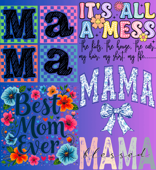 dBoldTees & DTF Transfers Mom - Mini Gang Sheet 22" x 24" MGSMD001