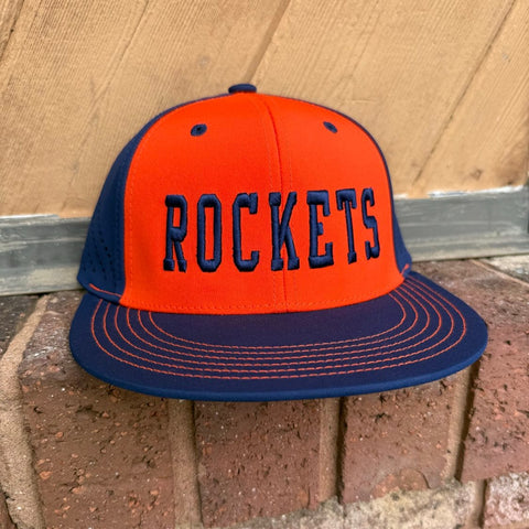 dBoldTees & DTF Transfers Navy Rockets Fitted Hat - RR001 XS