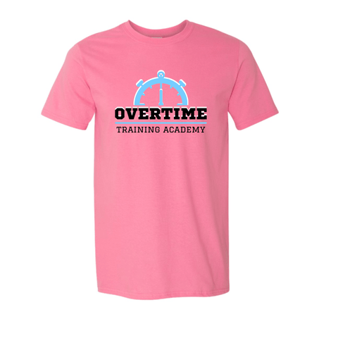 dBoldTees & DTF Transfers Pink Overtime Training Academy Logo 6 Gildan T-Shirt - FR012 2T