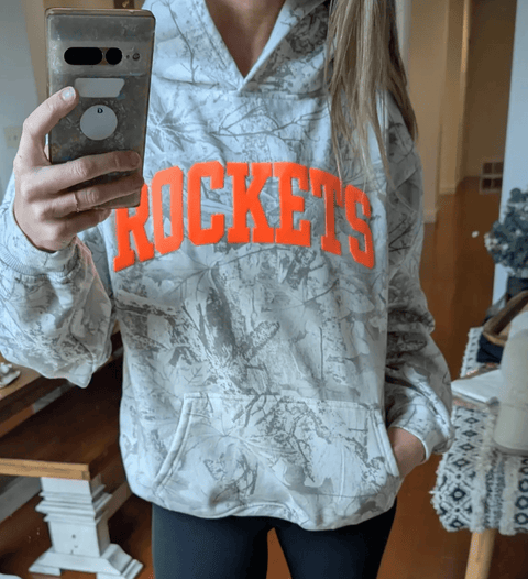 dBoldTees & DTF Transfers PRE-ORDER** Rockets Puff Camo Hoodie - RR001