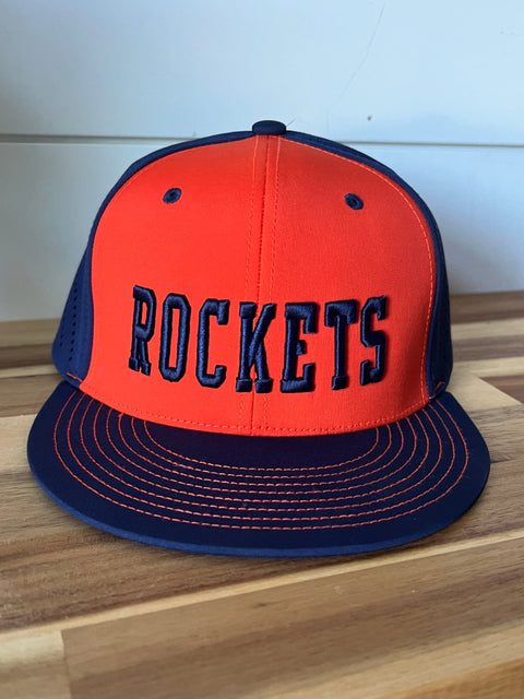 dBoldTees & DTF Transfers Premium Lightweight Perforated PacFlex Cap Powered by Coolcore® Flex Fit ROCKETS 3D Puff Embroidery- RR001