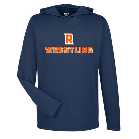 dBoldTees & DTF Transfers R Wrestling Team365 Performance Hooded Long Sleeve - TS031 Youth Small
