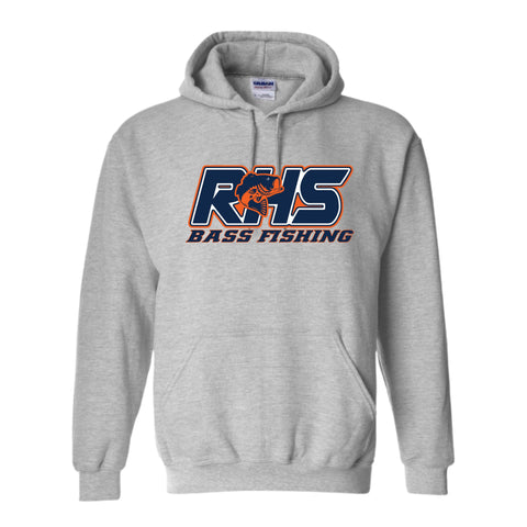 dBoldTees & DTF Transfers RHS Bass Fishing Gildan Hooded Sweatshirt - TS035 Youth XS / Gray