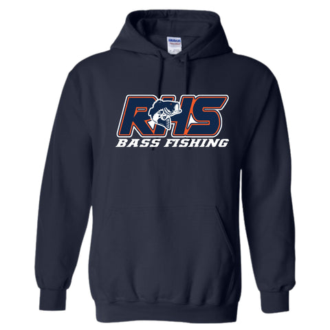 dBoldTees & DTF Transfers RHS Bass Fishing Gildan Hooded Sweatshirt - TS035 Youth XS / Navy