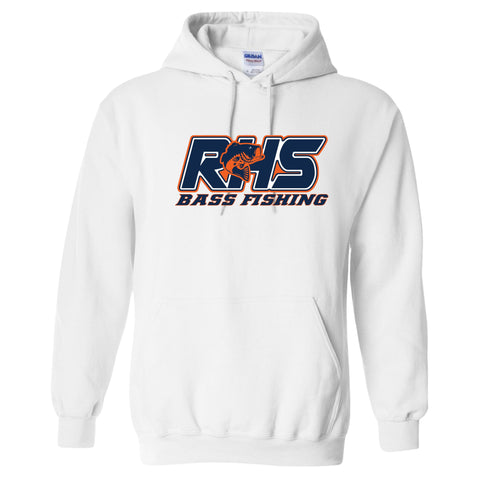 dBoldTees & DTF Transfers RHS Bass Fishing Gildan Hooded Sweatshirt - TS035 Youth XS / White