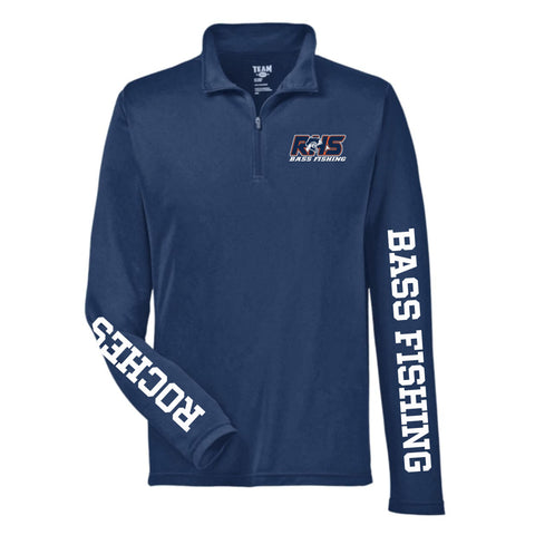 dBoldTees & DTF Transfers RHS Bass Fishing Performance 1/4 Zip - TS035 Youth Small / Navy