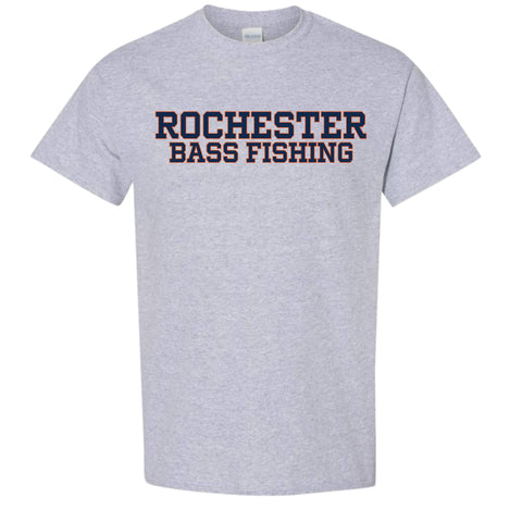 dBoldTees & DTF Transfers Rochester Bass Fishing Gildan T-Shirt - TS035 Youth XS / Gray