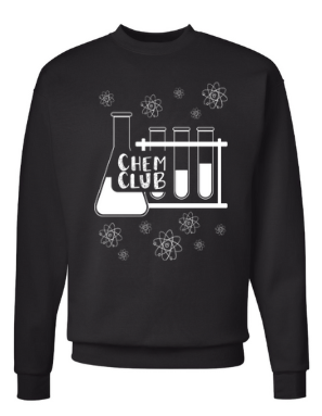 dBoldTees & DTF Transfers Rochester Chem Club Black Crewneck Sweatshirt - TS022 Adult Small