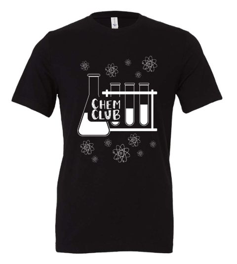 dBoldTees & DTF Transfers Rochester Chem Club Black T-Shirt - TS022 Adult XS