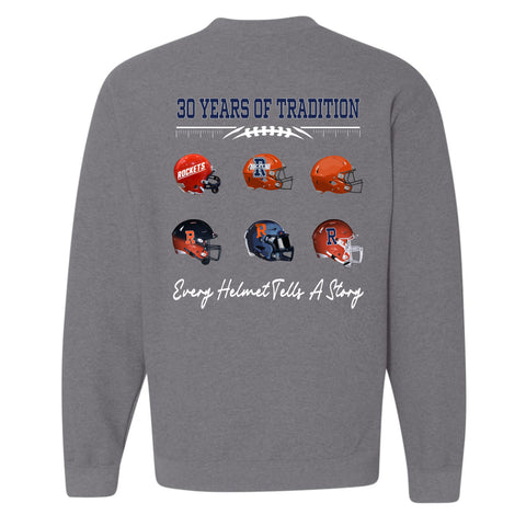 dBoldTees & DTF Transfers Rochester Football 30 Years of Tradition Crewneck Sweatshirt FR114