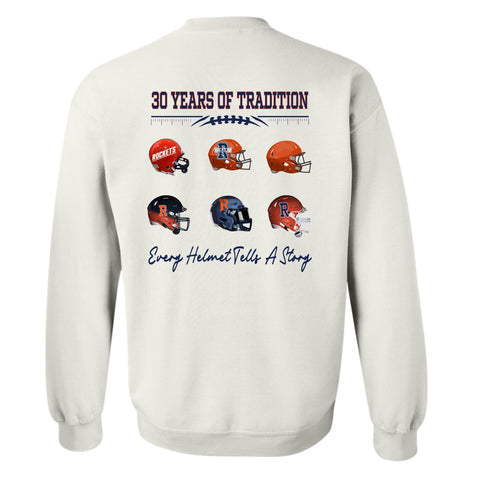 dBoldTees & DTF Transfers Rochester Football 30 Years of Tradition Crewneck Sweatshirt FR114