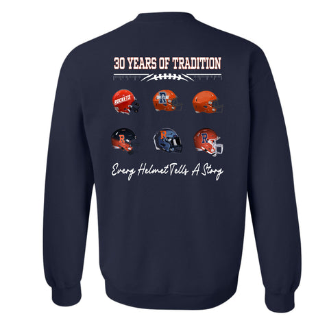 dBoldTees & DTF Transfers Rochester Football 30 Years of Tradition Crewneck Sweatshirt FR114