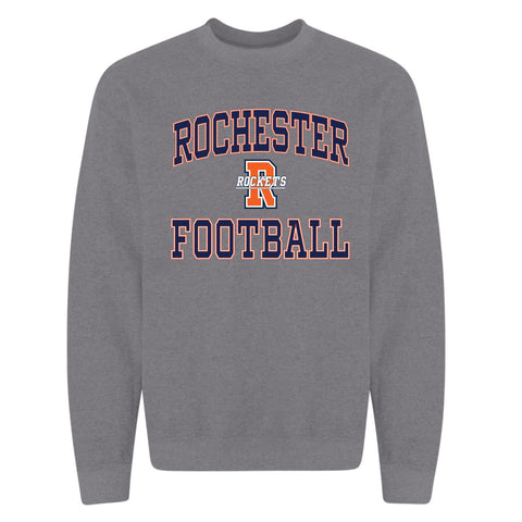 dBoldTees & DTF Transfers Rochester Football 30 Years of Tradition Crewneck Sweatshirt FR114 2T / Gray