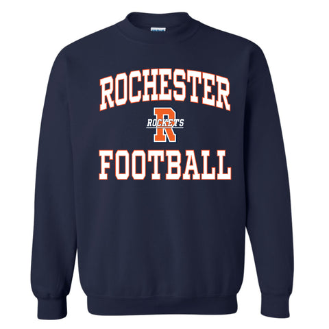 dBoldTees & DTF Transfers Rochester Football 30 Years of Tradition Crewneck Sweatshirt FR114 2T / Navy