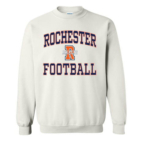 dBoldTees & DTF Transfers Rochester Football 30 Years of Tradition Crewneck Sweatshirt FR114 2T / White