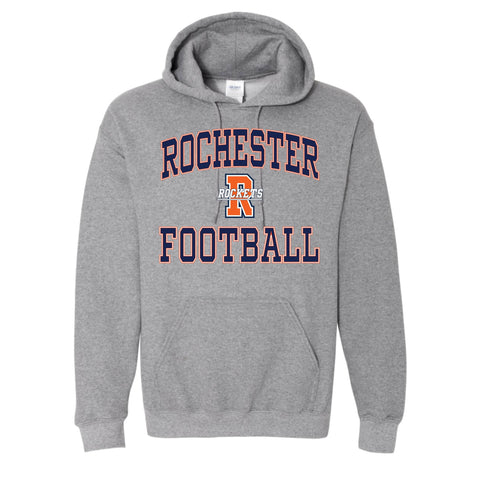 dBoldTees & DTF Transfers Rochester Football 30 Years of Tradition Hooded Sweatshirt FR114 2T / Gray