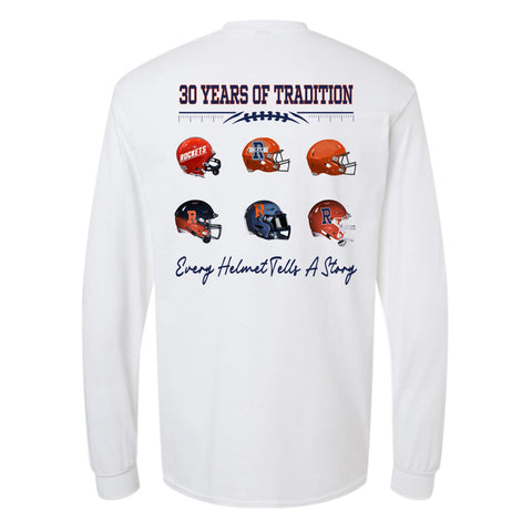 dBoldTees & DTF Transfers Rochester Football 30 Years of Tradition Long Sleeved T-shirt FR114