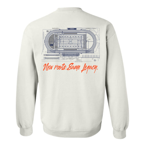 dBoldTees & DTF Transfers Rochester Football Rocket Nation Built On Tradition Crewneck Sweatshirt FR114