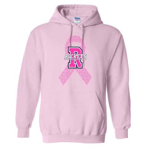 dBoldTees & DTF Transfers Rochester Football Rocket Nation Wears Pink Hooded Sweatshirt FR010 2T