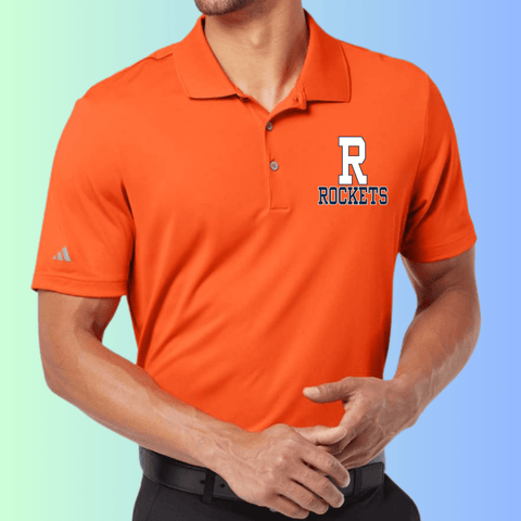 dBoldTees & DTF Transfers Rochester Rockets Adidas Polo A230 - RR001 Adult Small / Orange