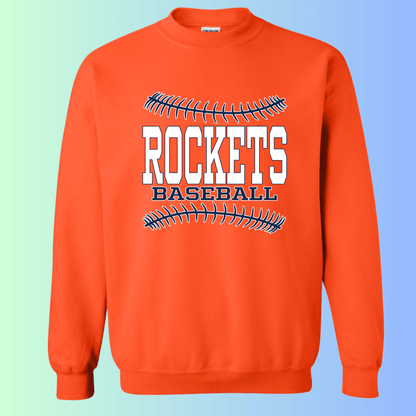 dBoldTees & DTF Transfers Rochester Rockets Baseball Gildan Apparel - RR001 Crewneck 18000 / Adult Small / Orange