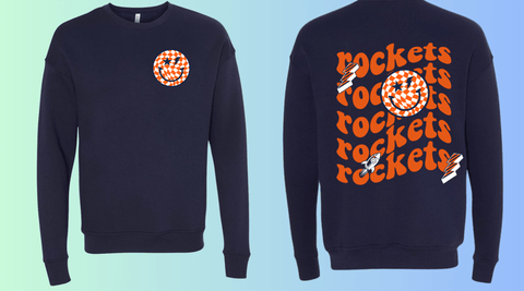 dBoldTees & DTF Transfers Rochester Rockets Bella + Canvas Crewneck 3945 DS009 - RR001