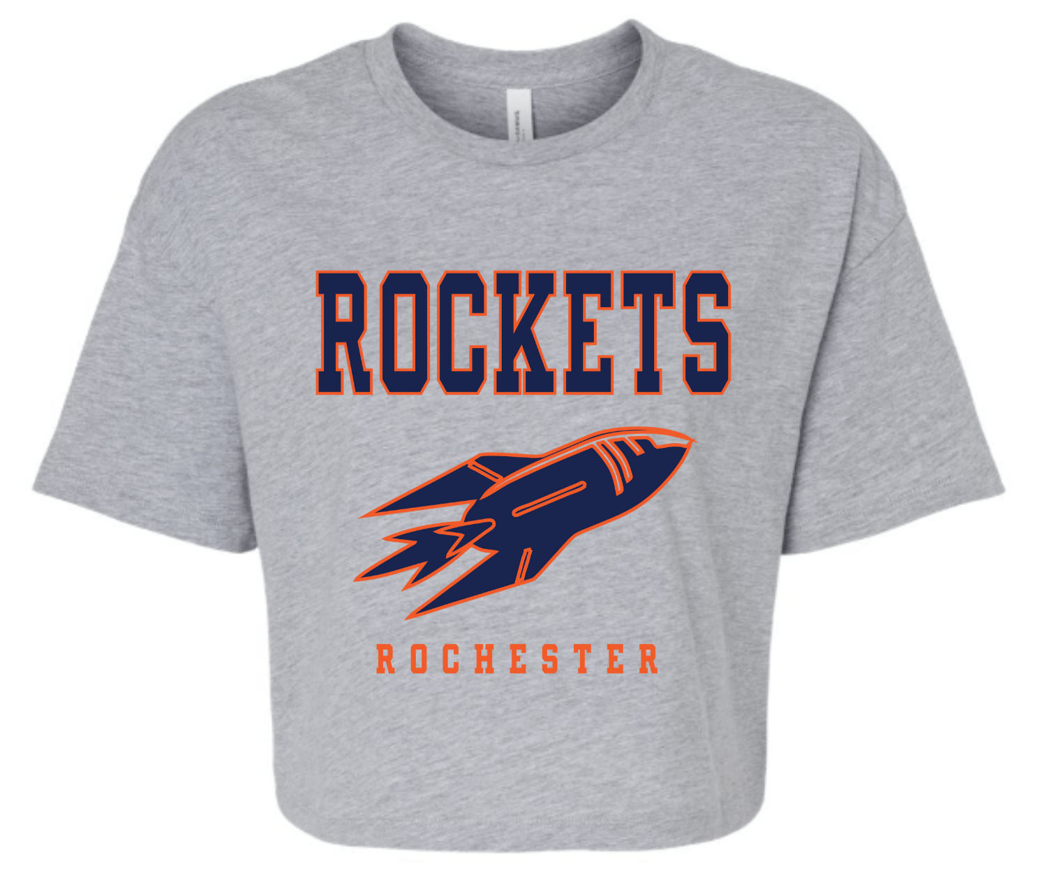 dBoldTees & DTF Transfers Rochester Rockets Bella + Canvas Crop Tee 6482 - RR001 Adult Small
