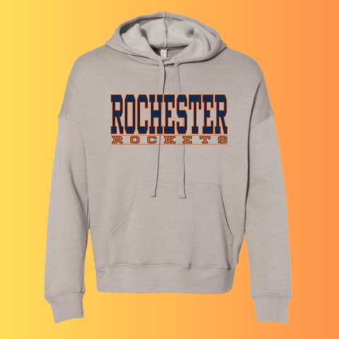 dBoldTees & DTF Transfers Rochester Rockets Bella + Canvas Hoodie 3729 DS004 - RR001 Tan / Adult Small
