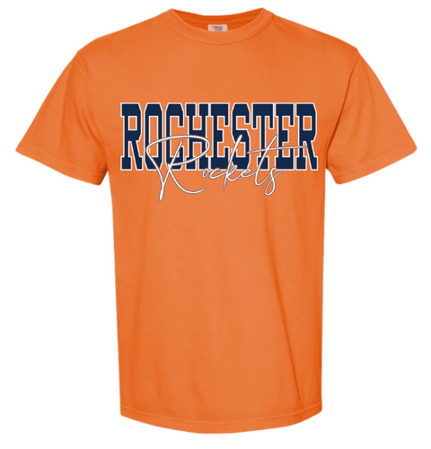 dBoldTees & DTF Transfers Rochester Rockets Comfort Colors 1717 DS001 - RR001 Orange / Adult Small
