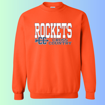 dBoldTees & DTF Transfers Rochester Rockets Cross Country Gildan Apparel - RR001 Crewneck 18000 / Adult Small / Orange