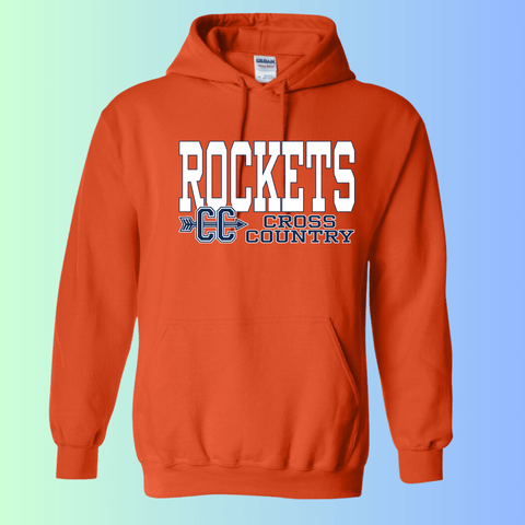 dBoldTees & DTF Transfers Rochester Rockets Cross Country Gildan Apparel - RR001 Hoodie 18500 / Adult Small / Orange