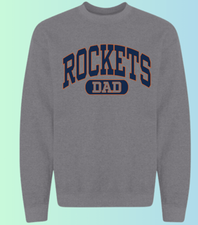 dBoldTees & DTF Transfers Rochester Rockets Dad Gildan Apparel - RR001 Crewneck 18000 / Adult Small / Gray