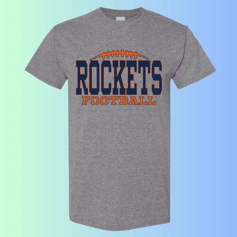 dBoldTees & DTF Transfers Rochester Rockets Football Gildan Apparel - RR001 T-Shirt 5000 / Adult Small / Gray