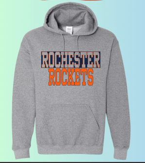 dBoldTees & DTF Transfers Rochester Rockets Gildan Hoodie 18500 - RR001 Youth XS