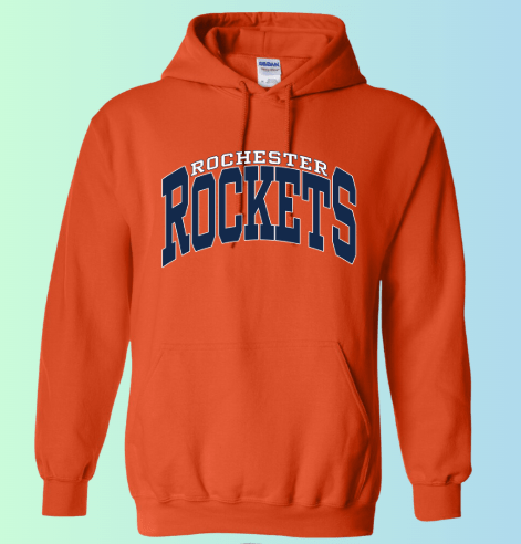 dBoldTees & DTF Transfers Rochester Rockets Gildan Hoodie 18500 - RR001 Youth XS