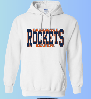 dBoldTees & DTF Transfers Rochester Rockets Grandpa Gildan Apparel - RR001 Hoodie 18500 / Adult Small / White