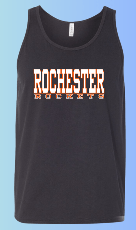 dBoldTees & DTF Transfers Rochester Rockets Men's Bella + Canvas Tank  3480 DS004 - RR001 Adult Small / Gray