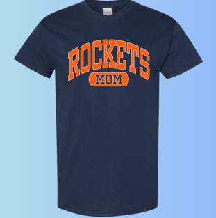 dBoldTees & DTF Transfers Rochester Rockets Mom Gildan Apparel - RR001 T-Shirt 5000 / Adult Small / Navy