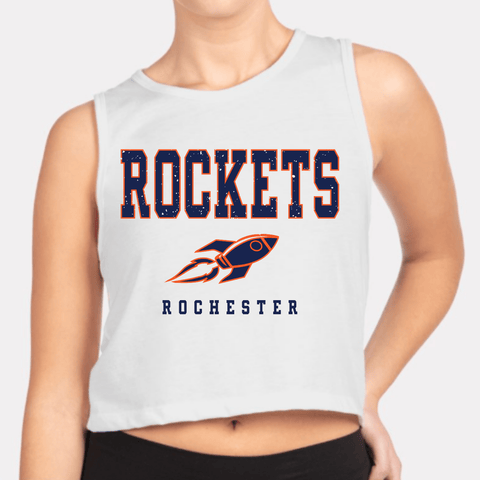 dBoldTees & DTF Transfers Rochester Rockets Next Level Crop Tank 5083 - RR001 Adult Small