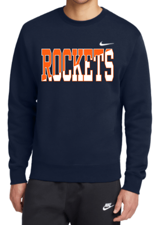 dBoldTees & DTF Transfers Rochester Rockets Nike Crewneck CJ1614 - RR001 Adult Small / Navy